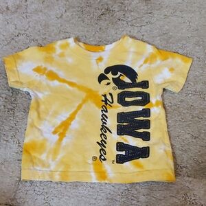 Iowa Hawkeyes Rabbit Skins Yellow and White Tie-Dye Kids T-Shirt